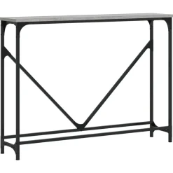 Tafels*vidaXL Wandtafel 102x22,5x75 cm bewerkt hout eikenkleurig Grijs sonoma
