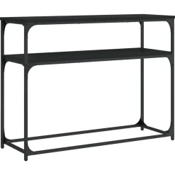 Tafels*vidaXL Wandtafel 100x35,5x75 cm bewerkt hout Zwart