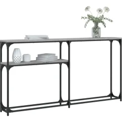 Wandtafel 145x22,5x75 cm bewerkt hout eikenkleurig><noscript><img width=