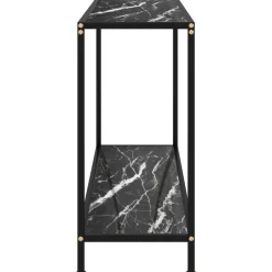 Tafels*vidaXL Wandtafel 120x35x75 cm gehard glas zwart