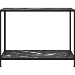 Wandtafel 100x35x75 cm gehard glas zwart>vidaXL New