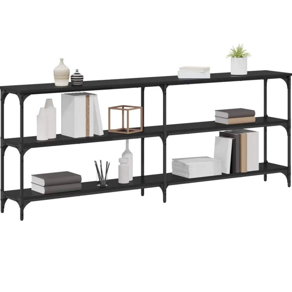 Wandtafel 200 x 29 x 75 cm Geperst Hout en Metaal>vidaXL Sale