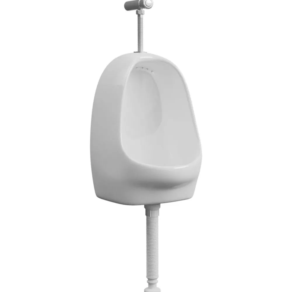 Sanitair & Loodgietersbenodigdheden*vidaXL Wandurinoir met spoelklep keramiek Wit