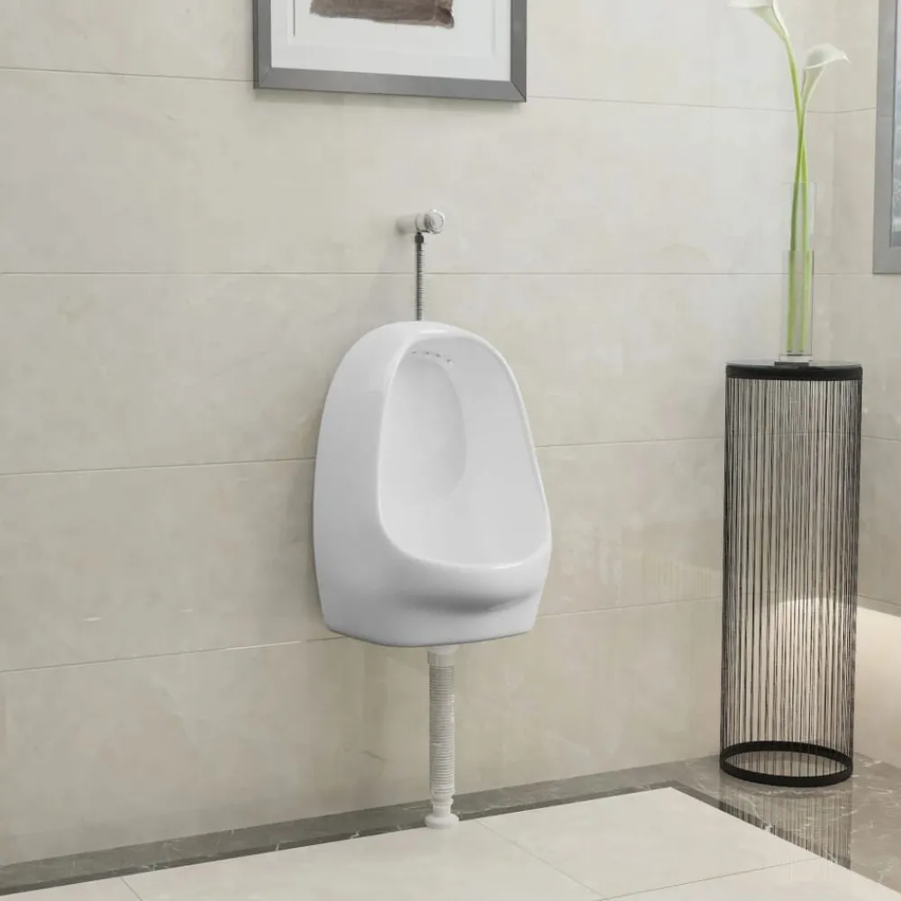 Sanitair & Loodgietersbenodigdheden*vidaXL Wandurinoir met spoelklep keramiek Wit