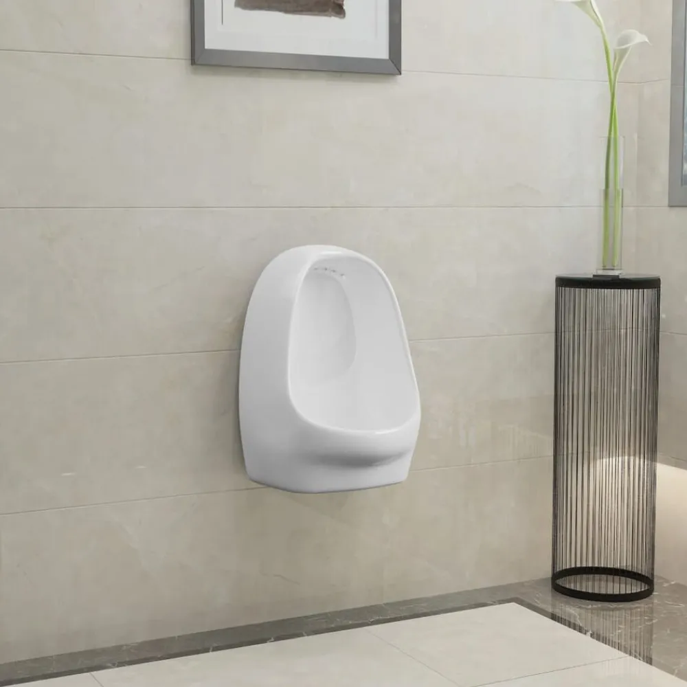 Sanitair & Loodgietersbenodigdheden*vidaXL Wandurinoir met spoelklep keramiek Wit