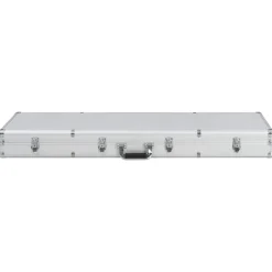 Volwassenen*vidaXL Wapenkoffer 118x38x12 aluminium kleurig Zilver