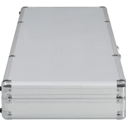 Volwassenen*vidaXL Wapenkoffer 118x38x12 aluminium kleurig Zilver