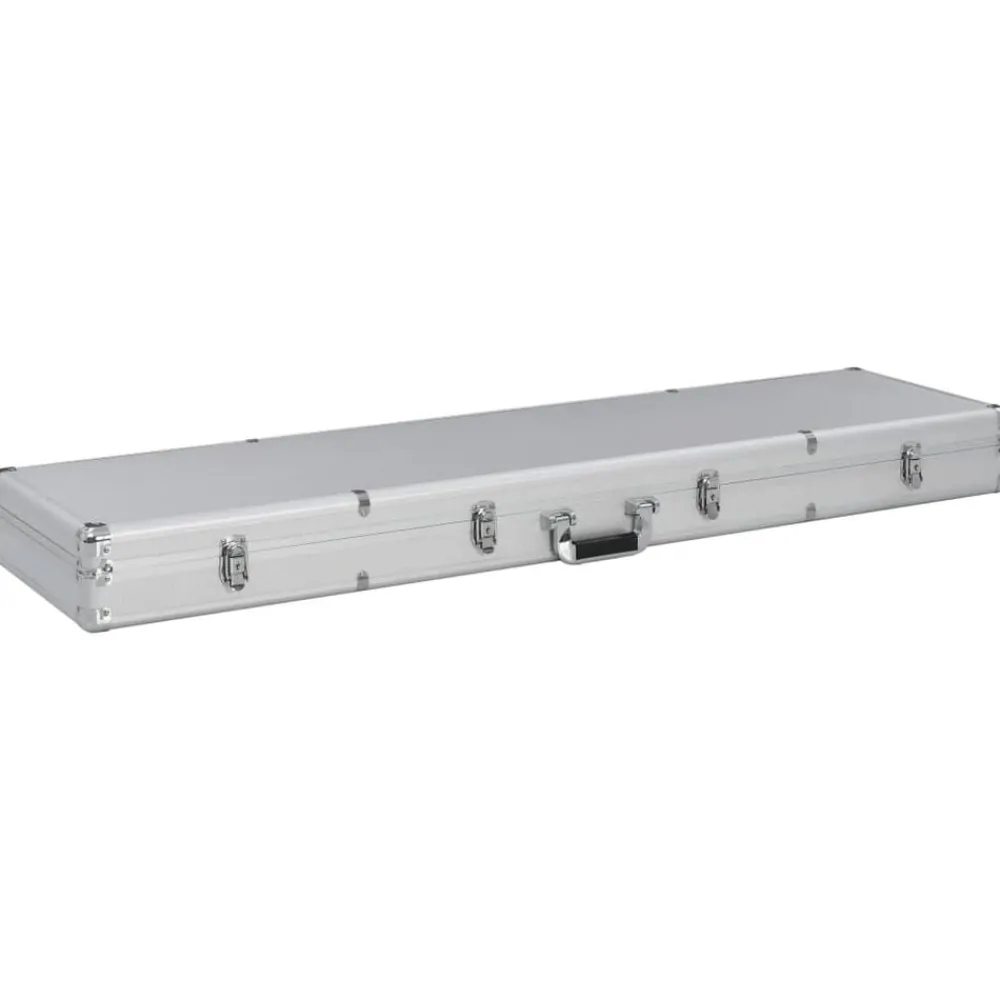 Volwassenen*vidaXL Wapenkoffer 134x35x12 cm aluminium kleurig Zilver