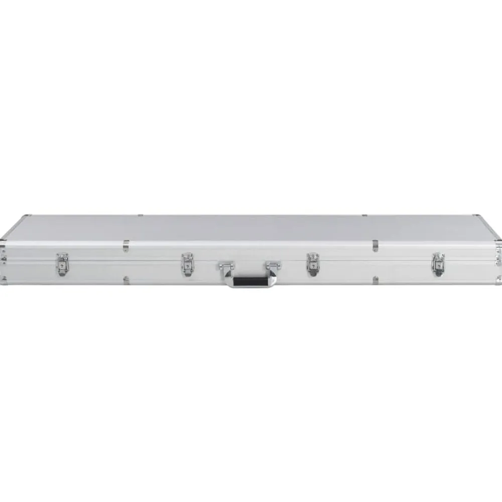 Volwassenen*vidaXL Wapenkoffer 134x35x12 cm aluminium kleurig Zilver