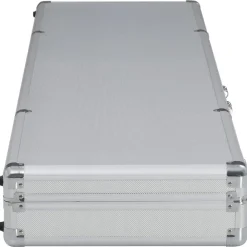 Volwassenen*vidaXL Wapenkoffer 134x35x12 cm aluminium kleurig Zilver