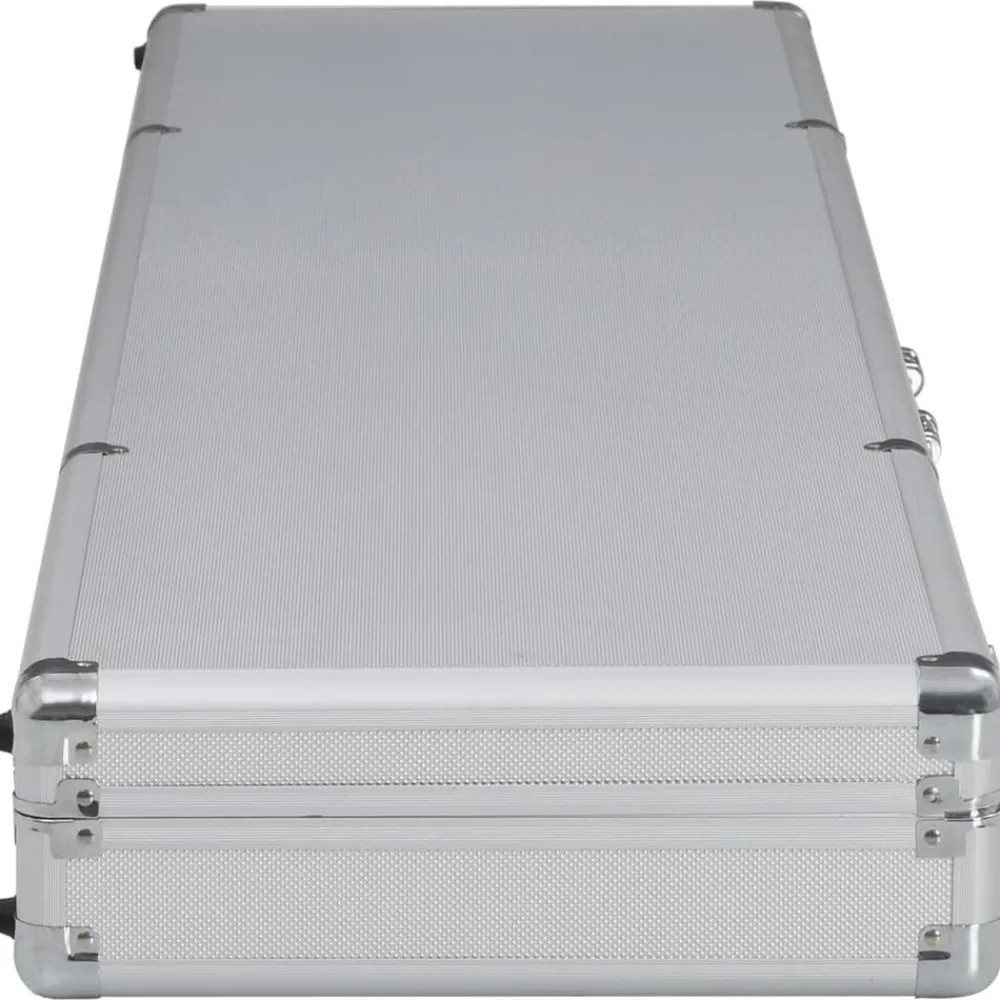 Volwassenen*vidaXL Wapenkoffer 134x35x12 cm aluminium kleurig Zilver
