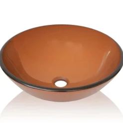 Wasbak gehard glas 42 cm bruin><noscript><img width=