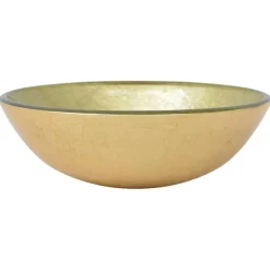 Wasbak gehard glas 42 cm goud>vidaXL Best