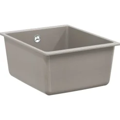 Sanitair & Loodgietersbenodigdheden*vidaXL Wasbak 370 x 460 mm 80% Kwarts en 20% Hars Grijs