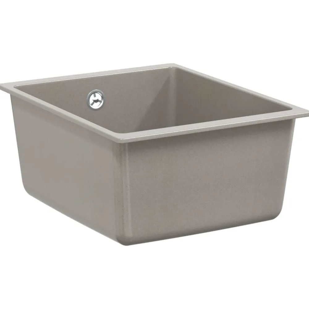 Sanitair & Loodgietersbenodigdheden*vidaXL Wasbak 370 x 460 mm 80% Kwarts en 20% Hars Grijs