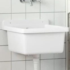 Sanitair & Loodgietersbenodigdheden*vidaXL Wasbak wandgemonteerd 40x40x24 cm hars Wit
