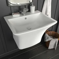 Sanitair & Loodgietersbenodigdheden*vidaXL Wasbak Wit 53 x 44 x 37 cm Geglazuurd Keramiek
