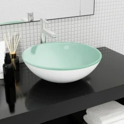 Sanitair & Loodgietersbenodigdheden*vidaXL Wasbak 42x14 cm gehard glas Wit