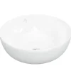 Sanitair & Loodgietersbenodigdheden*vidaXL Wasbak 44x17 cm rond keramiek wit
