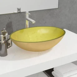 Wasbak 50x37x14 cm glas kleurig>vidaXL Hot