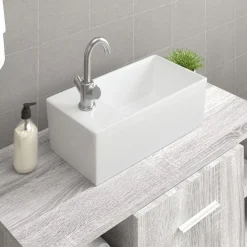 Wasbak 48x25x15 cm keramiek>vidaXL Online