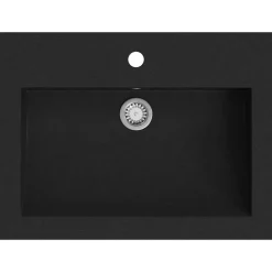 Sanitair & Loodgietersbenodigdheden*vidaXL Wasbak 600x450x120 mm graniet Zwart