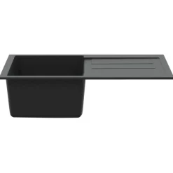 Sanitair & Loodgietersbenodigdheden*vidaXL Wasbak 780 x 500 mm 80% Kwarts en 20% Hars Zwart