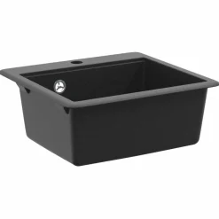 Sanitair & Loodgietersbenodigdheden*vidaXL Wasbak 470 x 440 mm Graniet Zwart