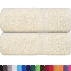 Washandjes FROGN 2 st 30x30 cm 360 g/m² crème>vidaXL New