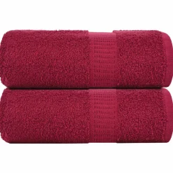 Linnengoed*vidaXL Washandjes FROGN 2 st 30x30 cm 360 g/m² bordeaux Bordeauxrood