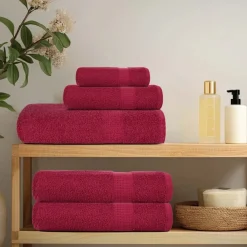 Linnengoed*vidaXL Washandjes FROGN 2 st 30x30 cm 360 g/m² bordeaux Bordeauxrood