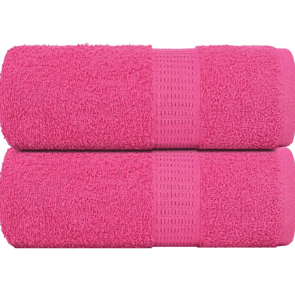 Linnengoed*vidaXL Washandjes FROGN 2 st 30x30 cm 360 g/m² Roze