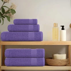 Linnengoed*vidaXL Washandjes FROGN 2 st 30x30 cm 360 g/m² Paars