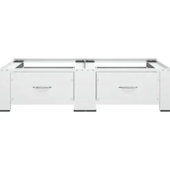 Huishoudaccessoires*vidaXL Wasmachine- en drogerverhoger dubbel met lades Wit