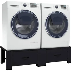 Wasmachine Pedestal 2 pcs 127 x 54,5 x 32,5 cm Staal>vidaXL New