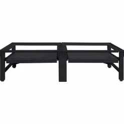 Huishoudaccessoires*vidaXL Wasmachine Pedestal 2 pcs 124,5 x 61,5 x 32,5 cm Staal Zwart