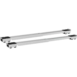 Huishoudaccessoires*vidaXL Wasmachinebasis 2 pcs Zilver 72 x 5 x 4,5 cm Roestvrij staal Wit