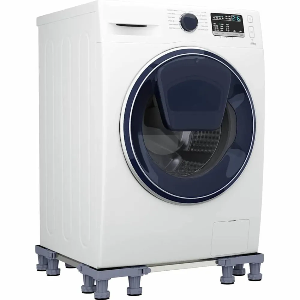 Wasmachinebasis Grijs 67 x 67 x 12 cm Roestvrij staal>vidaXL New