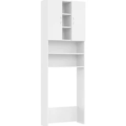 Wasmachinekast 64x25,5x190 cm>vidaXL New