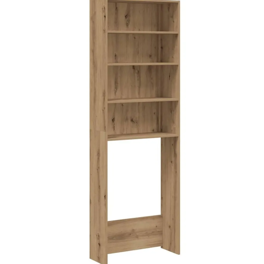 Huishoudaccessoires*vidaXL Wasmachinekast 64x24x190 cm artisanaal eikenkleur artisanaal eikenkleurig