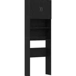 Huishoudaccessoires*vidaXL Wasmachinekast 64x24x190 cm spaanplaat kleurig Zwart eiken