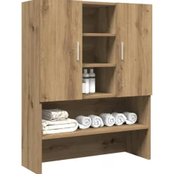 Wasmachinekast 70,5x25,5x90 cm artisanaal eikenkleur>vidaXL Outlet