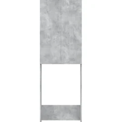 Huishoudaccessoires*vidaXL Wasmachinekast 64x25,5x190 cm Betongrijs