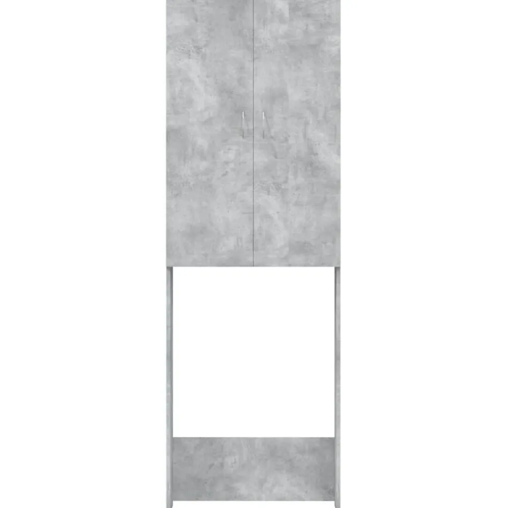 Huishoudaccessoires*vidaXL Wasmachinekast 64x25,5x190 cm Betongrijs