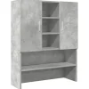 Huishoudaccessoires*vidaXL Wasmachinekast 70,5x25,5x90 cm betongrijs