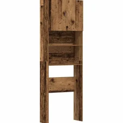 Huishoudaccessoires*vidaXL Wasmachinekast 64x24x190 cm bewerkt hout kleurig Oud hout