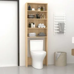 Wasmachinekast 64x24x190 cm wit en kleurig><noscript><img width=