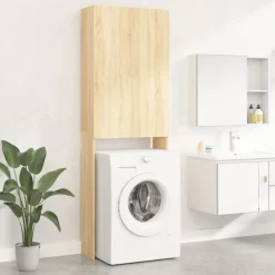 Wasmachinekast 64x25,5x190 cm kleurig>vidaXL Best