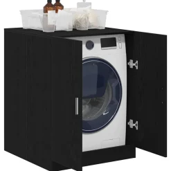 Huishoudaccessoires*vidaXL Wasmachinekast 70,5 x 71,5 x 91,5 cm Bewerkt hout Zwart eiken