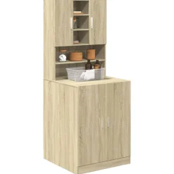 Wasmachinekasten 2 st bewerkt hout kleurig><noscript><img width=